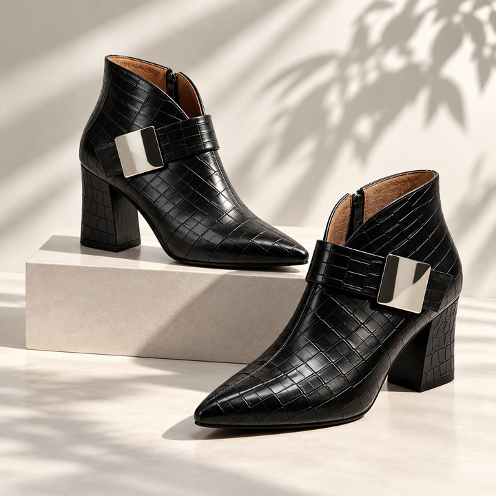 WILMA CROC EMBOSSED BOOT