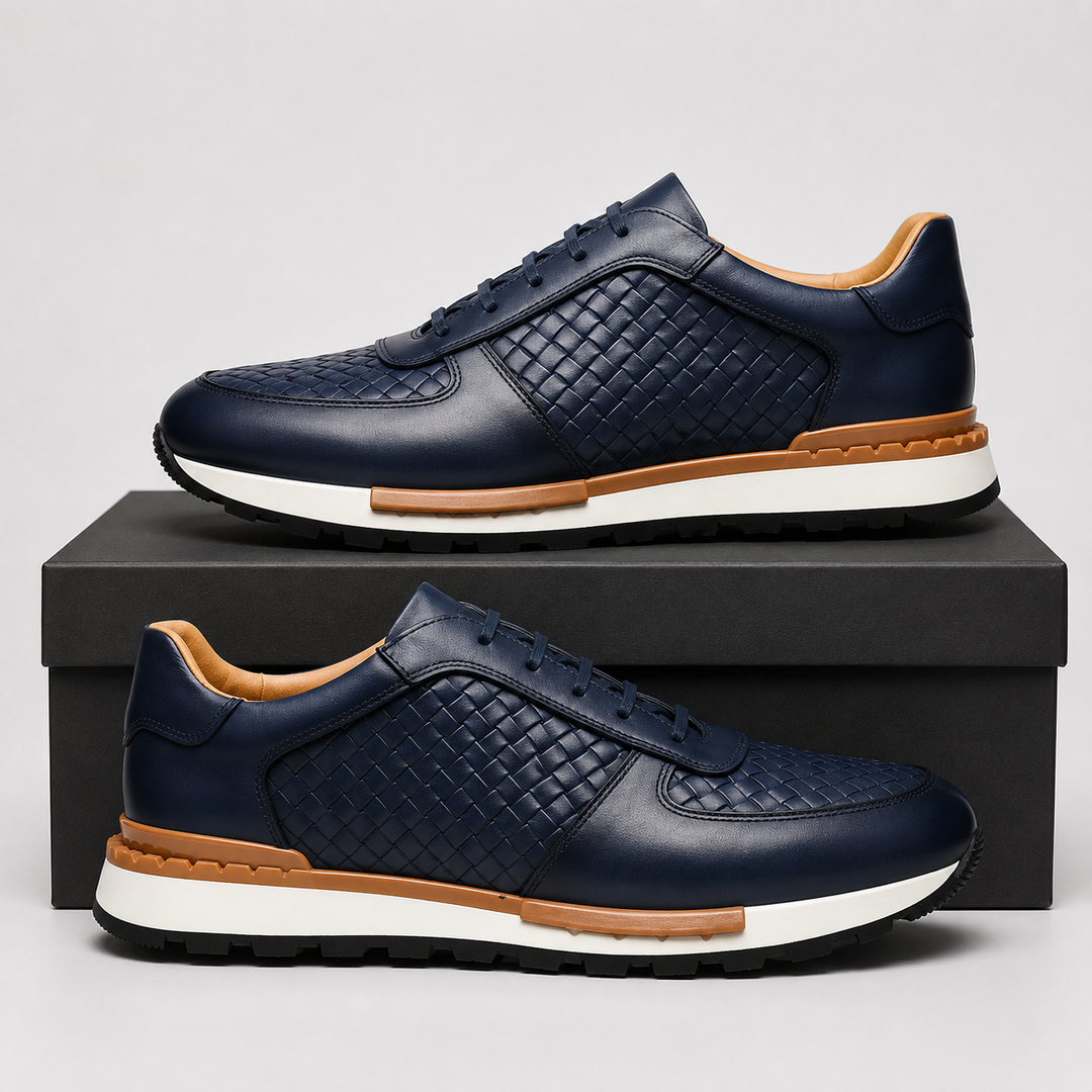 WILLIAM ASHFORD LEATHER SNEAKERS