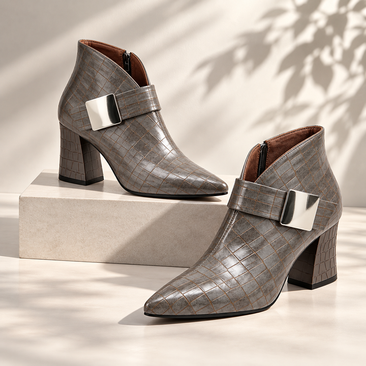 WILMA CROC EMBOSSED BOOT