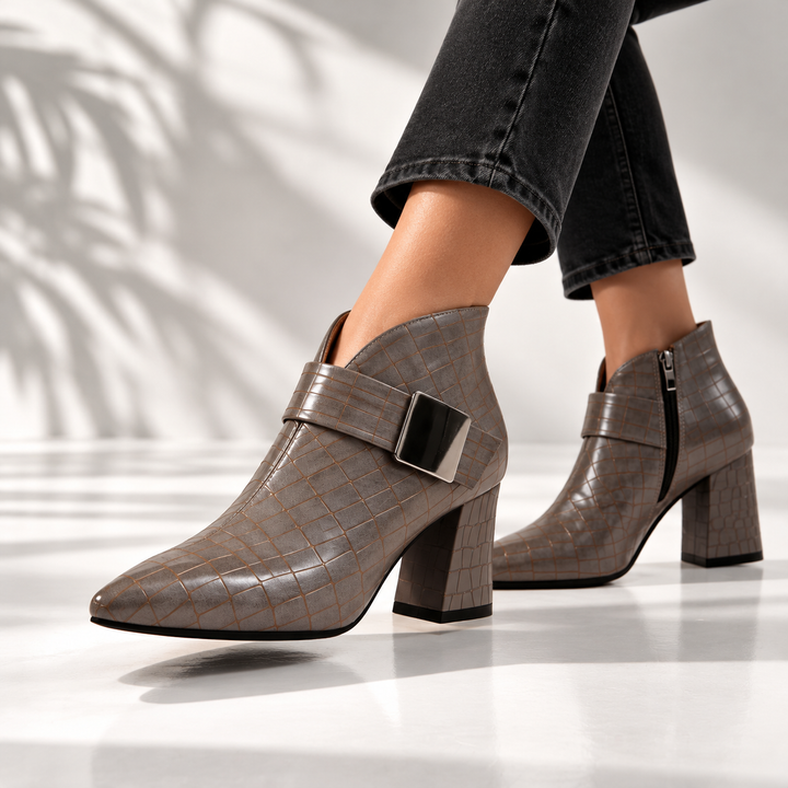 WILMA CROC EMBOSSED BOOT
