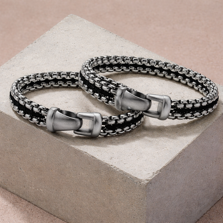 ONYX STEEL LINK BRACELET
