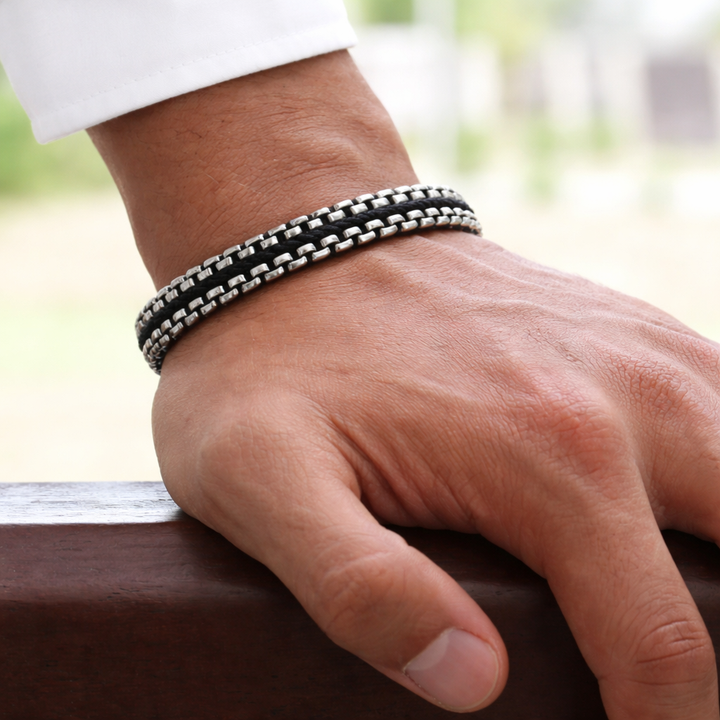 ONYX STEEL LINK BRACELET