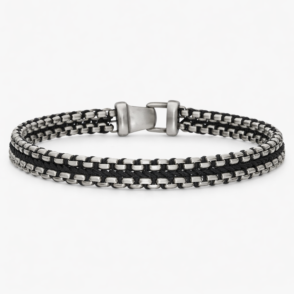 ONYX STEEL LINK BRACELET