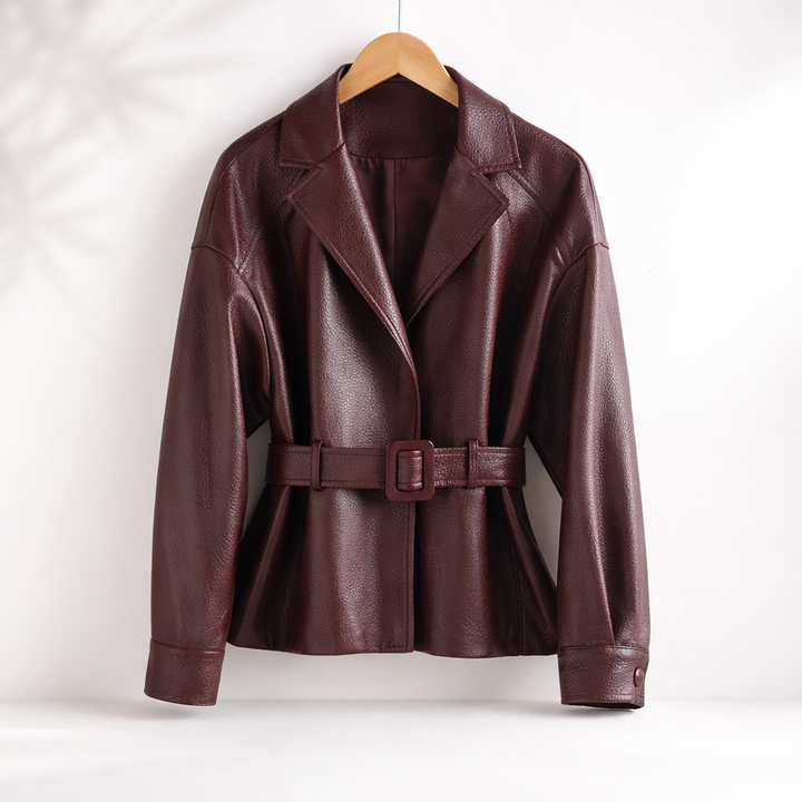 VICTORIA SHEEPSKIN LEATHER JACKET