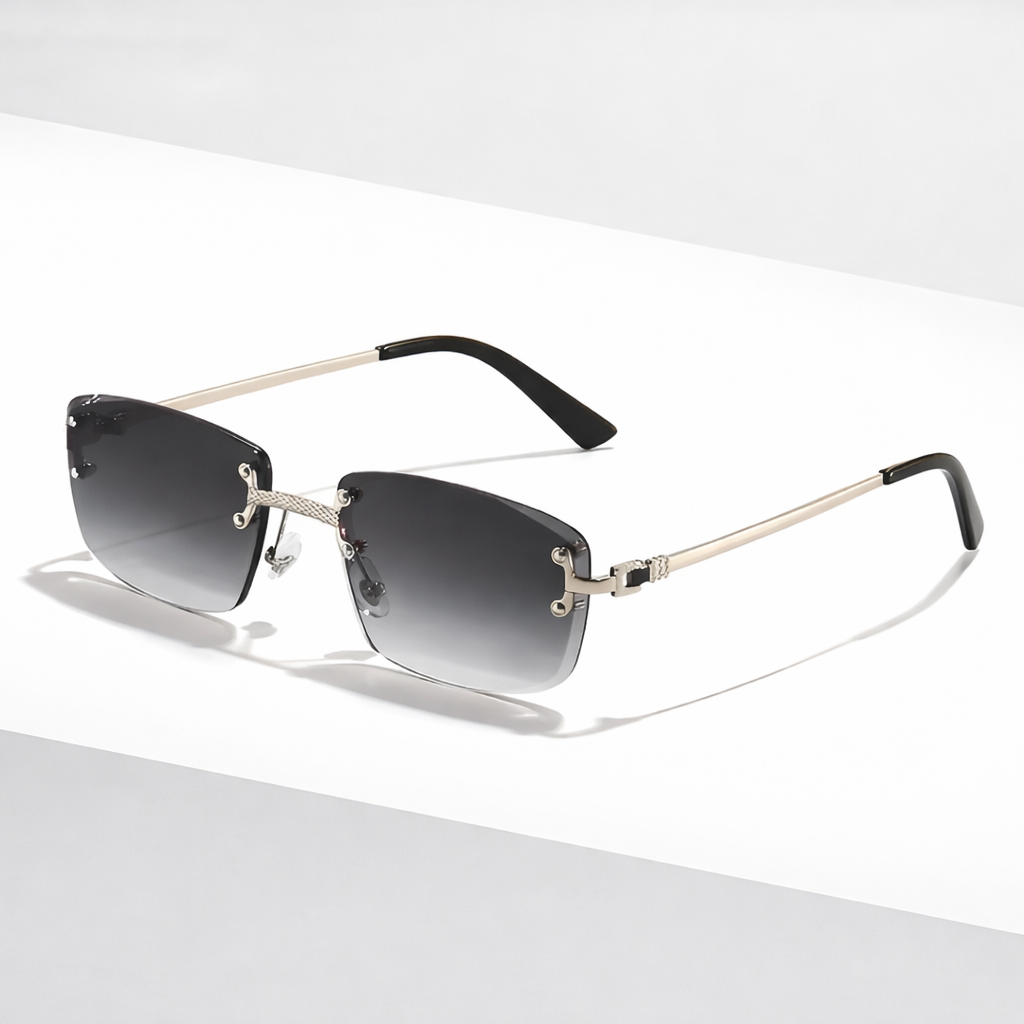 SKYLINE RIMLESS RECTANGULAR SUNGLASSES