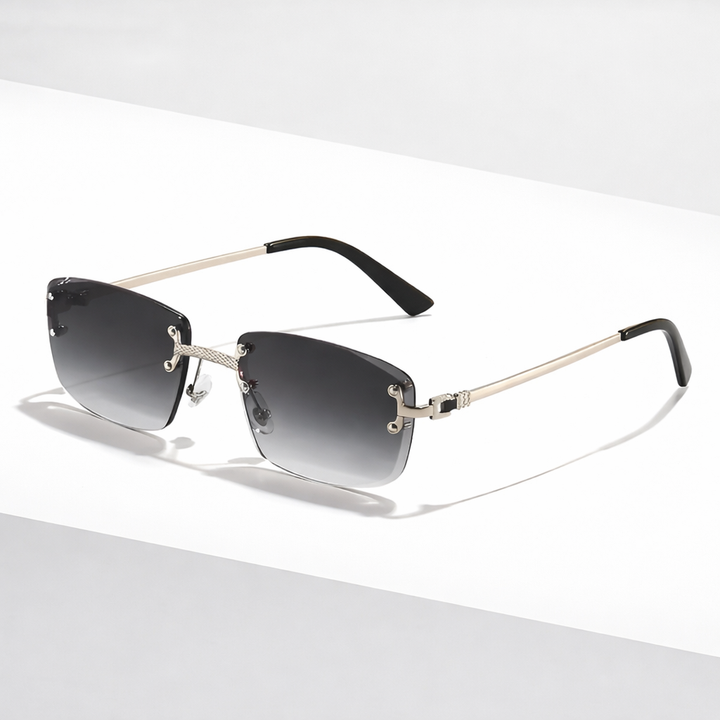 SKYLINE RIMLESS RECTANGULAR SUNGLASSES