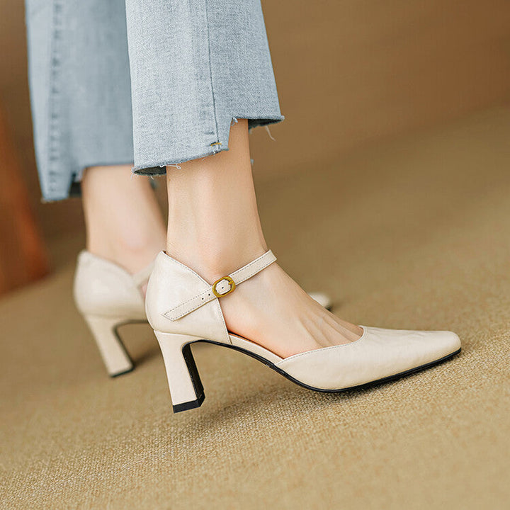 CLARETTE MARY LEATHER HEELS