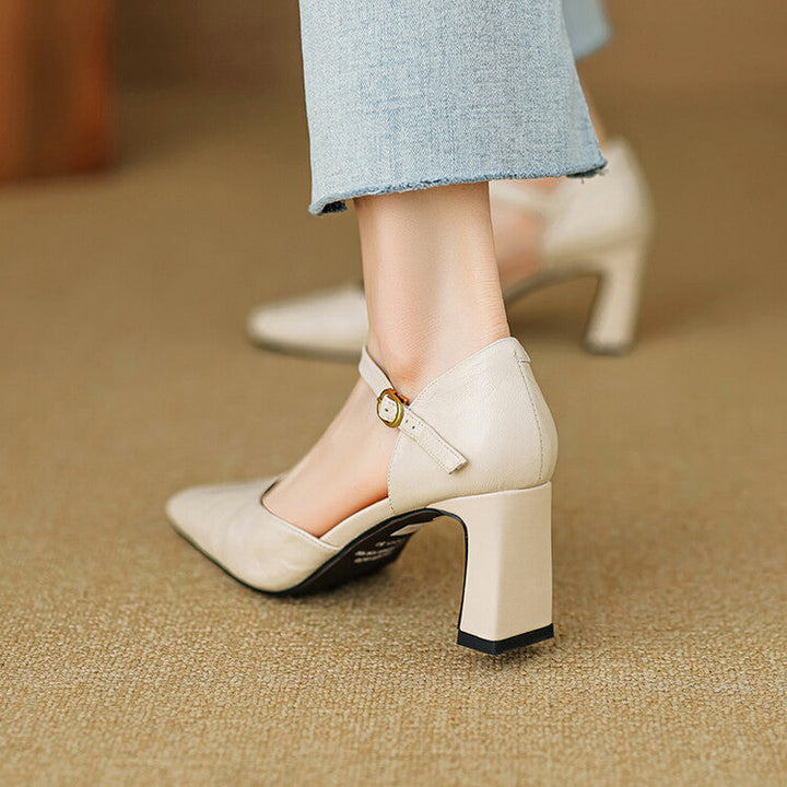 CLARETTE MARY LEATHER HEELS
