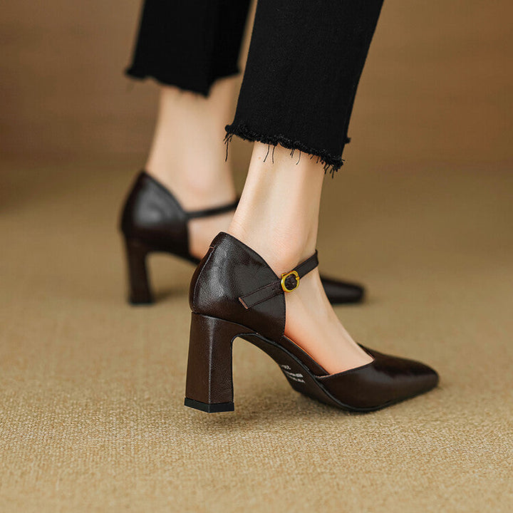 CLARETTE MARY LEATHER HEELS