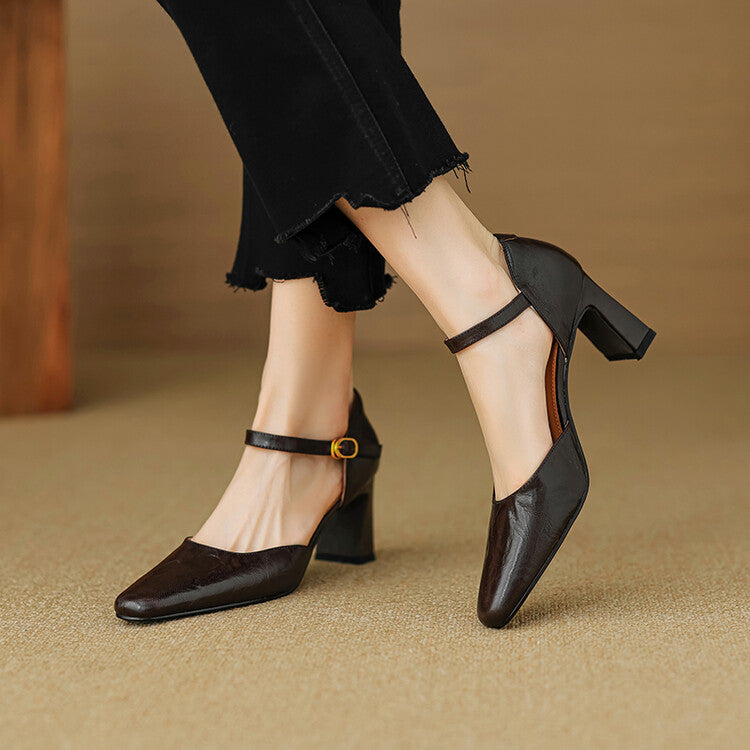 CLARETTE MARY LEATHER HEELS
