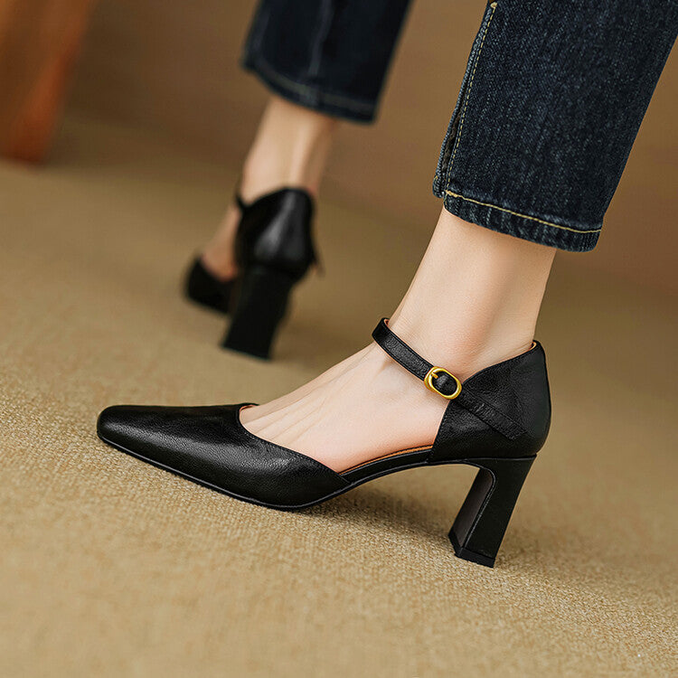 CLARETTE MARY LEATHER HEELS