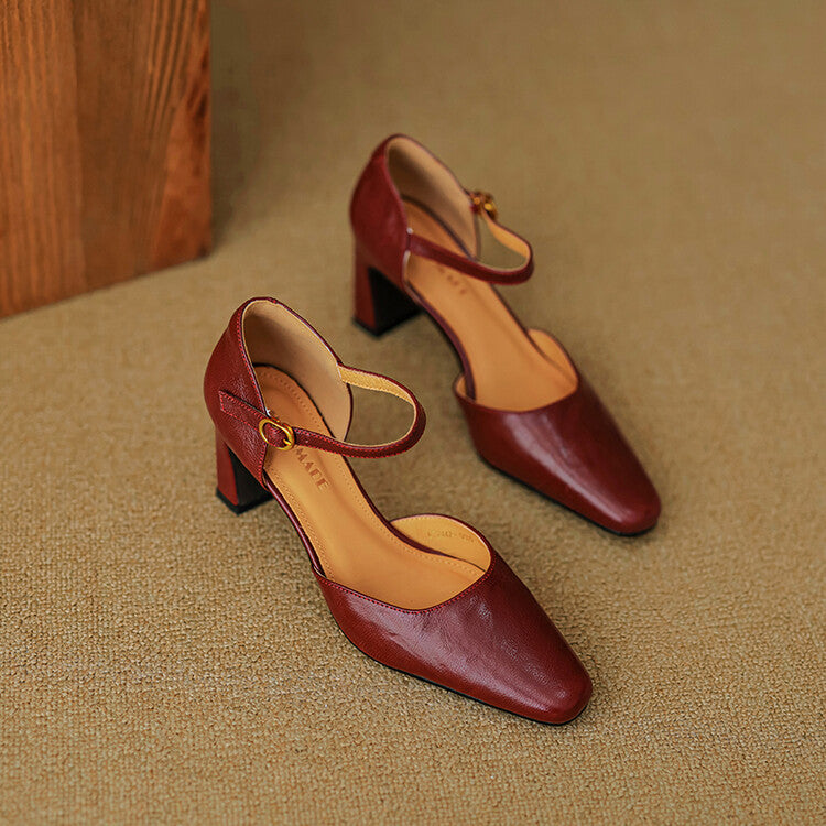 CLARETTE MARY LEATHER HEELS