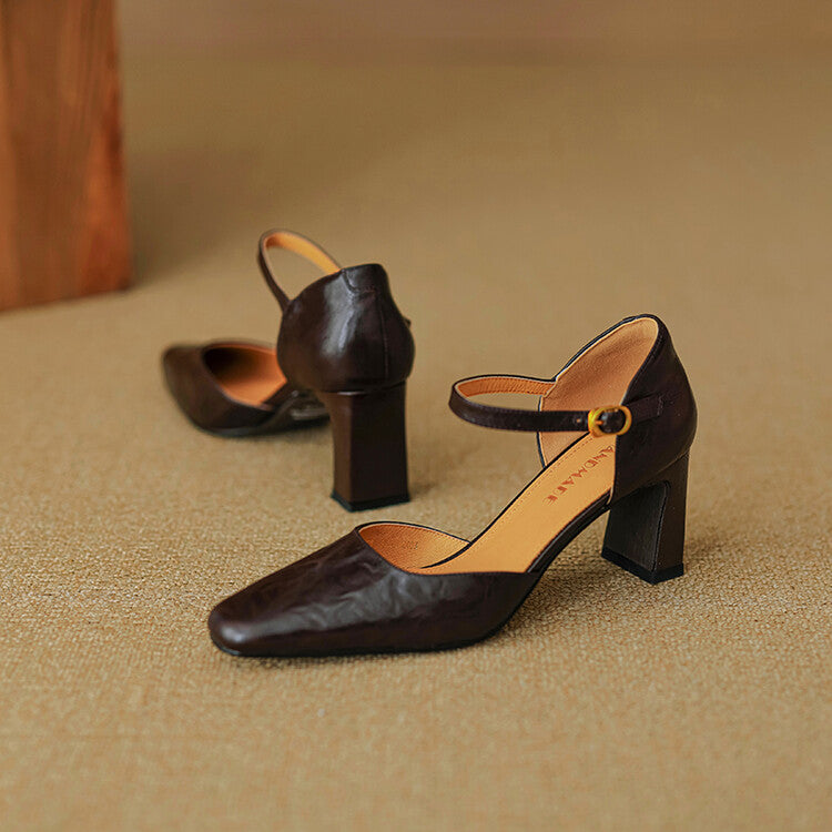 CLARETTE MARY LEATHER HEELS