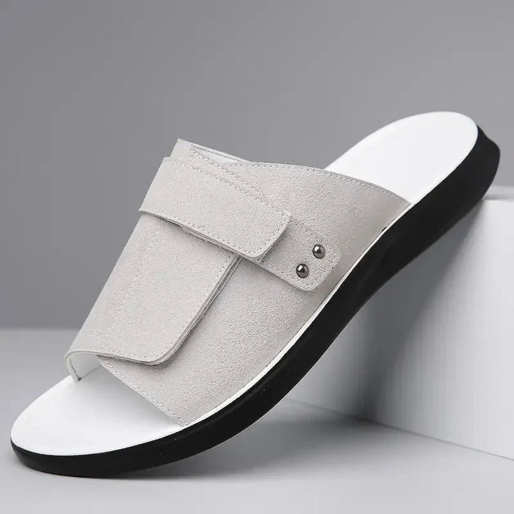 HOMESTEAD SUEDE SLIDES