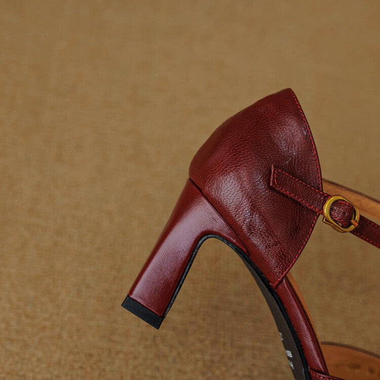 CLARETTE MARY LEATHER HEELS