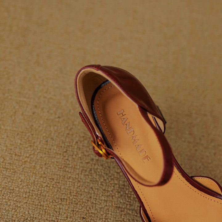 CLARETTE MARY LEATHER HEELS