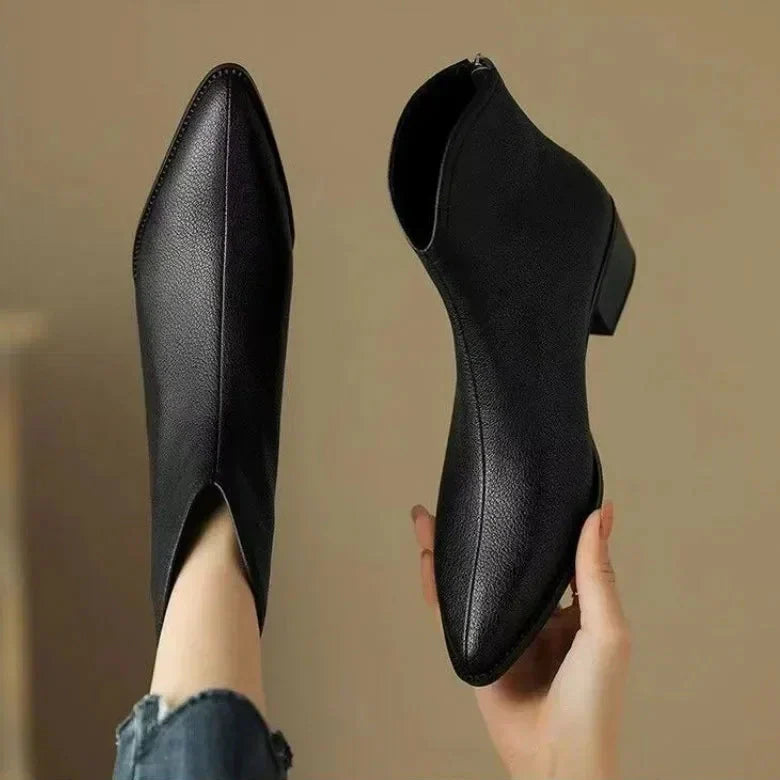 AMARA LEATHER ANKLE BOOTS
