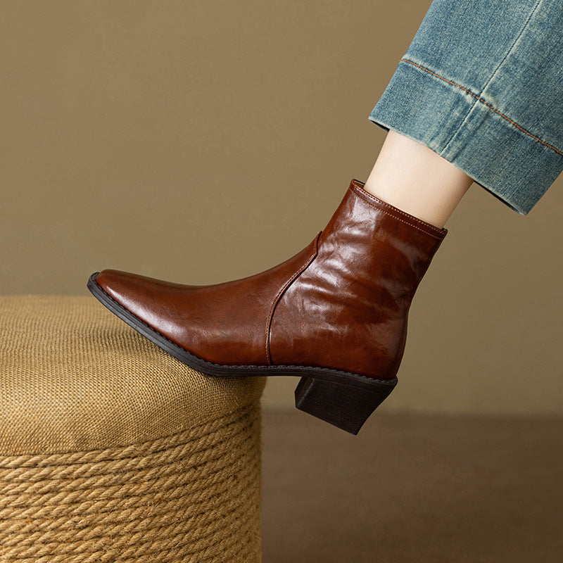 SCARLET ANKLE BOOTS