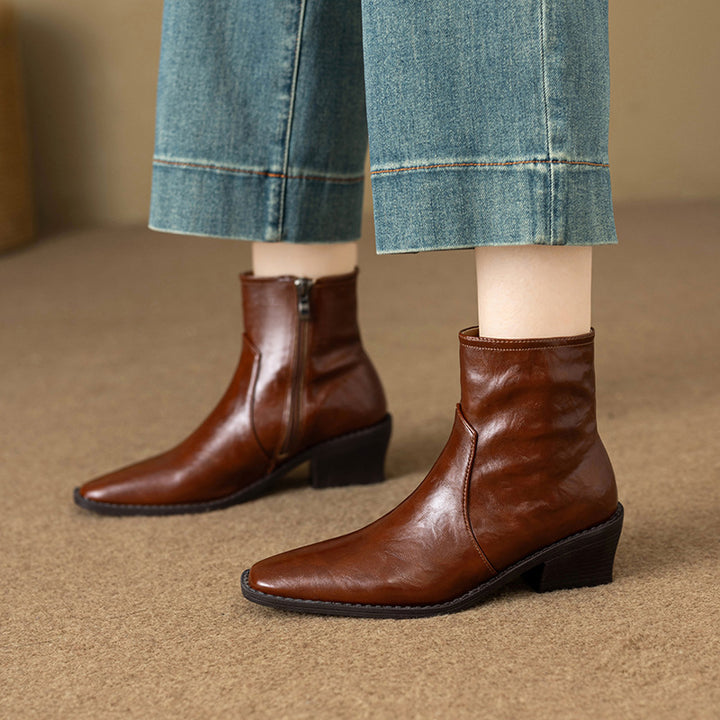 SCARLET ANKLE BOOTS