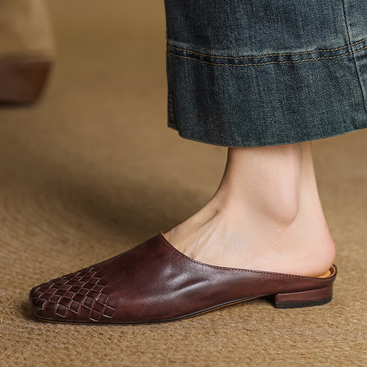 RIVIERA GENIUNE LEATHER MULES