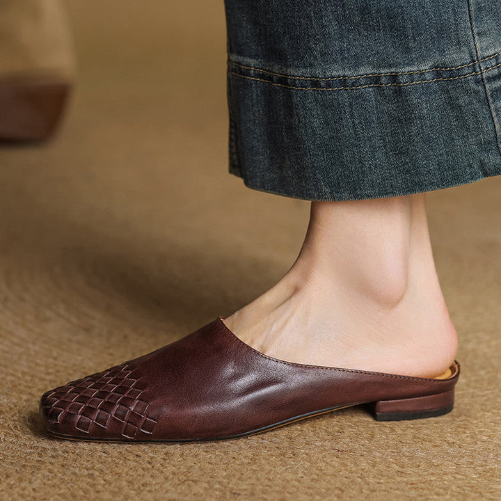 RIVIERA GENIUNE LEATHER MULES