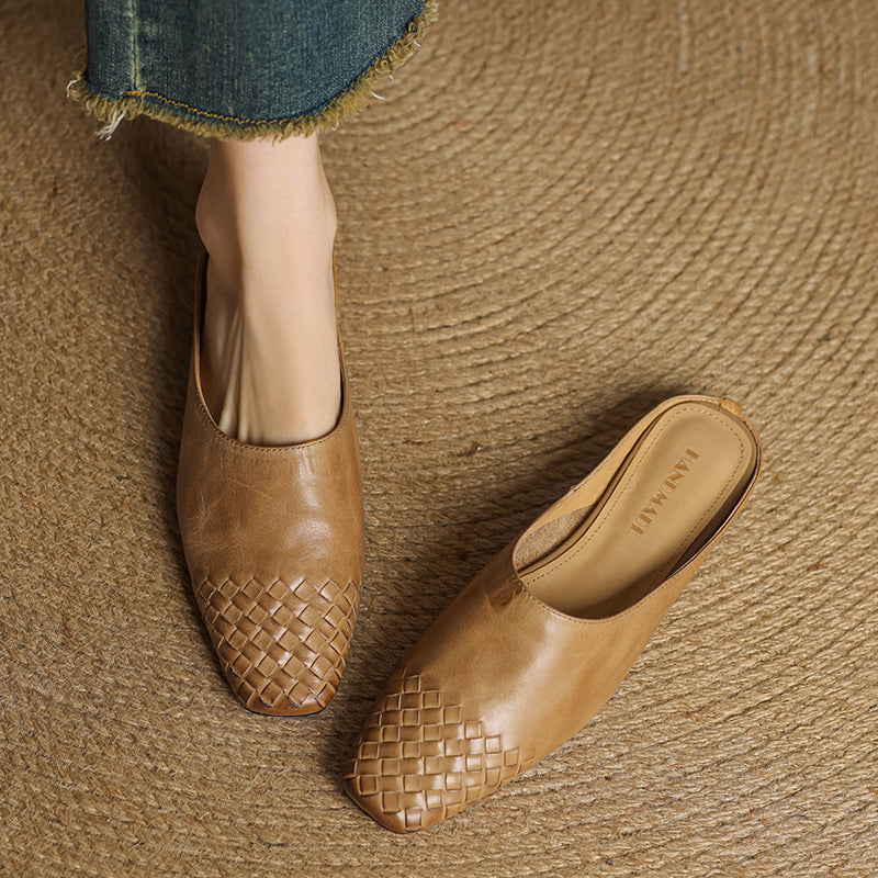 RIVIERA GENIUNE LEATHER MULES