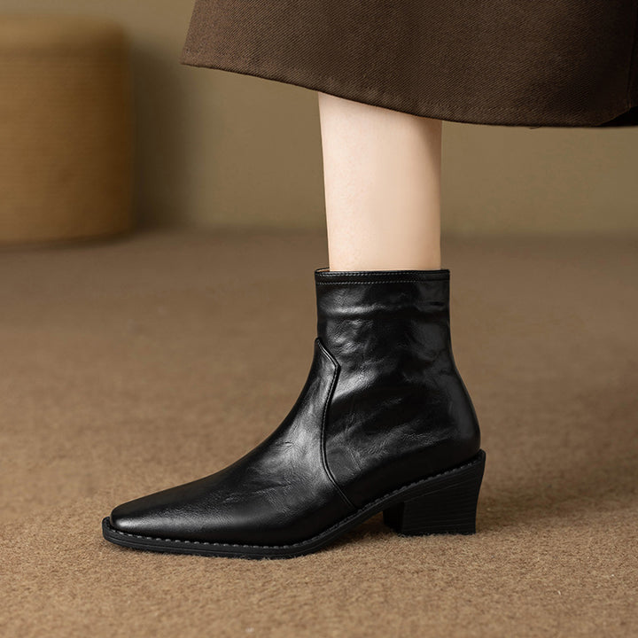 SCARLET ANKLE BOOTS