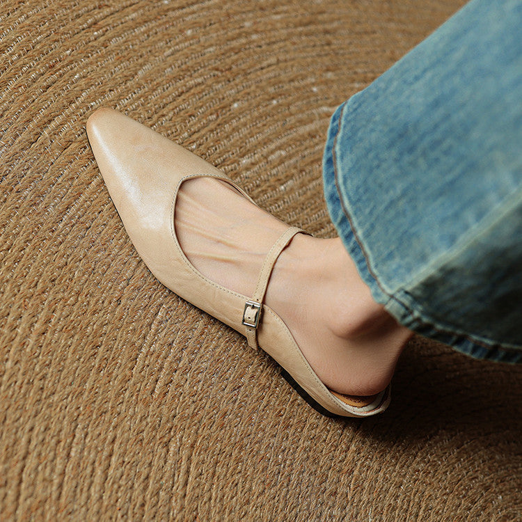 KLARA GENIUNE LEATHER MULES