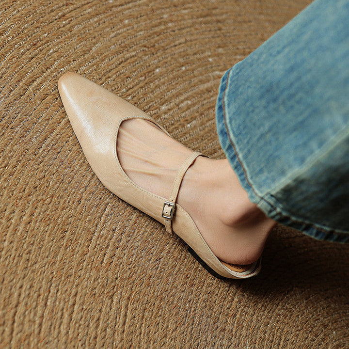 KLARA GENIUNE LEATHER MULES