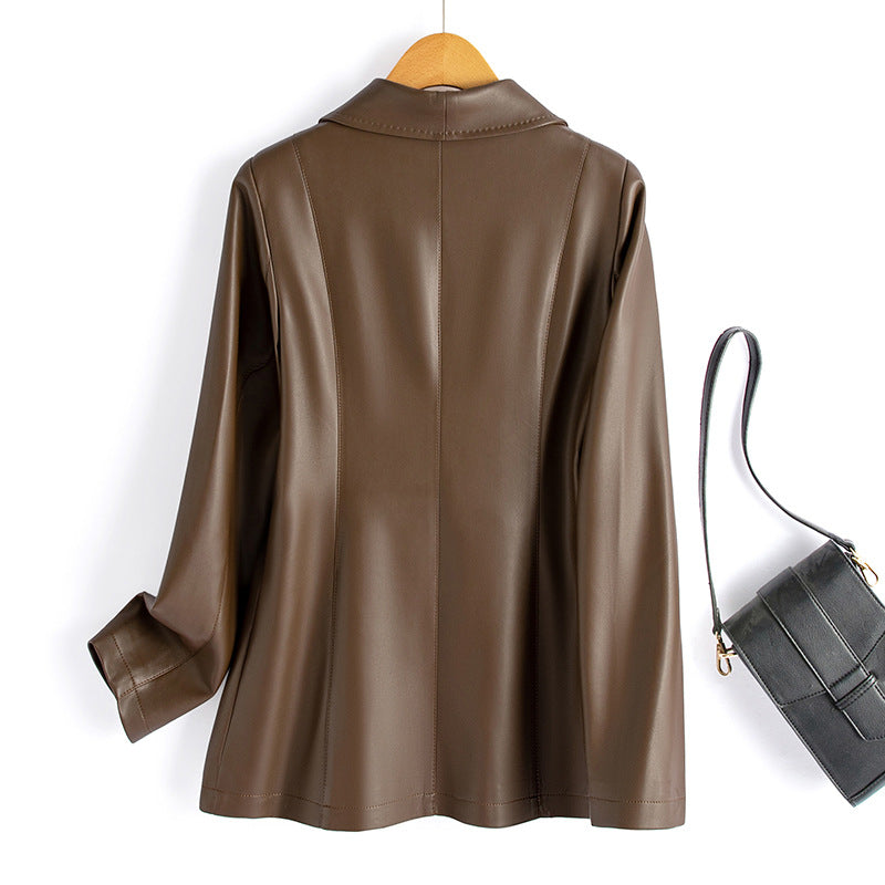 BOSS LADY LEATHER BLAZER