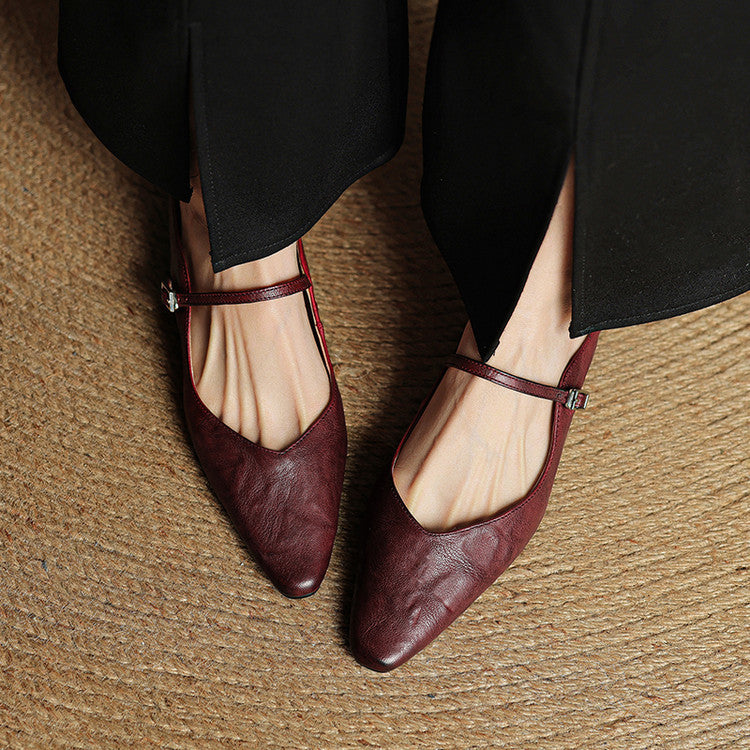 KLARA GENIUNE LEATHER MULES