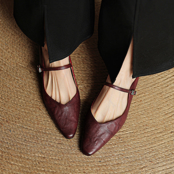 KLARA GENIUNE LEATHER MULES