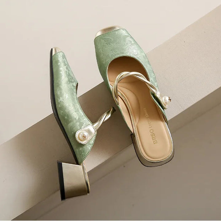 ISADORA PEARL STRAP MULES