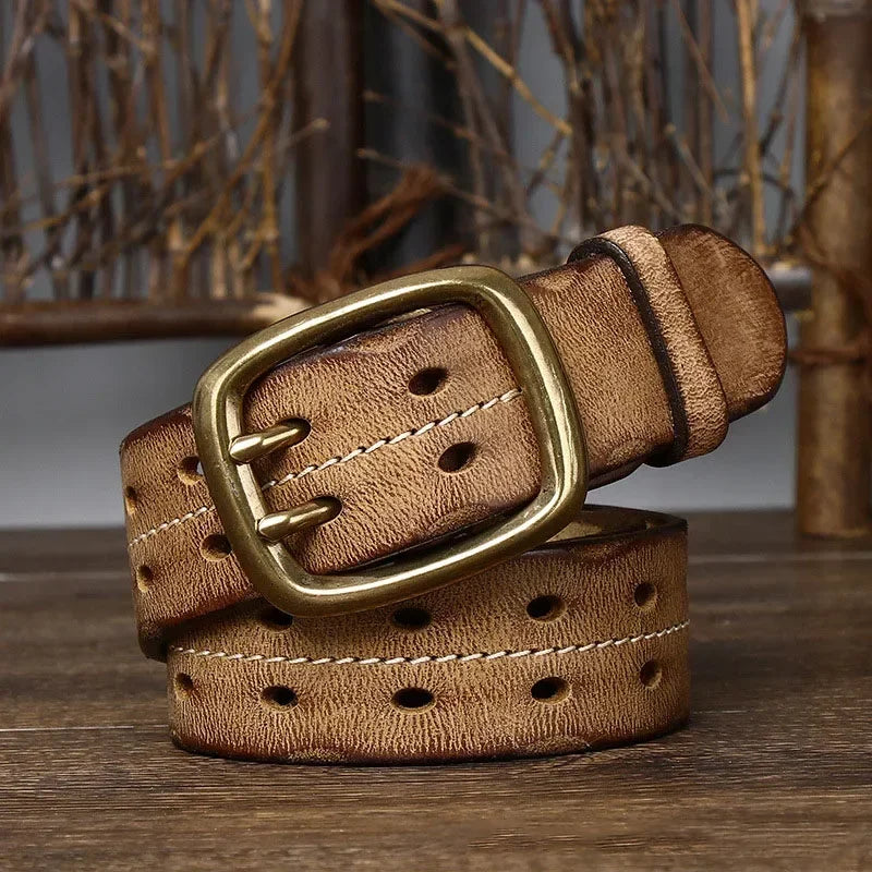 IRONSPIRE COWHIDE LEATHER BELT