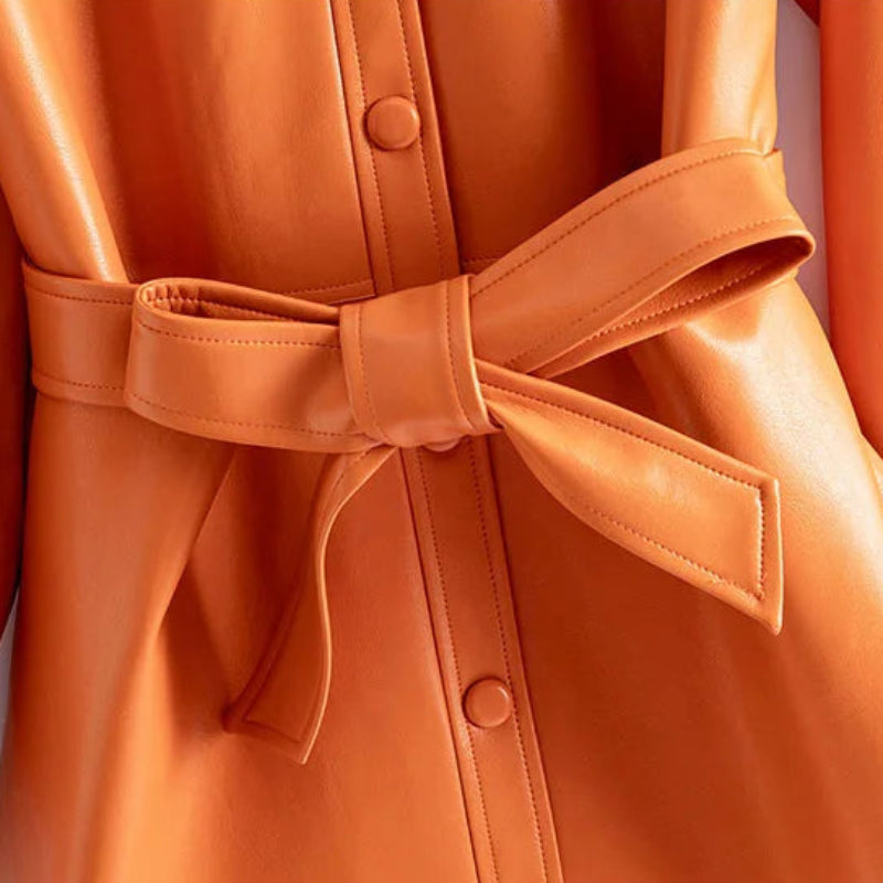 SILVIA LAMBSKIN LEATHER JACKET