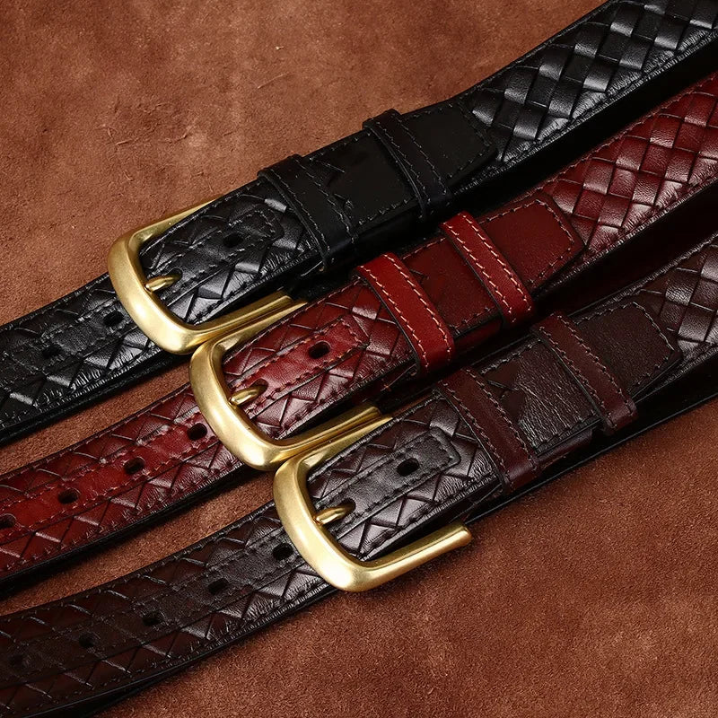 ASHMORE WOVEN LEATHER BELT