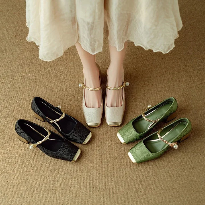 RIMINI PEARL STRAP HEELS