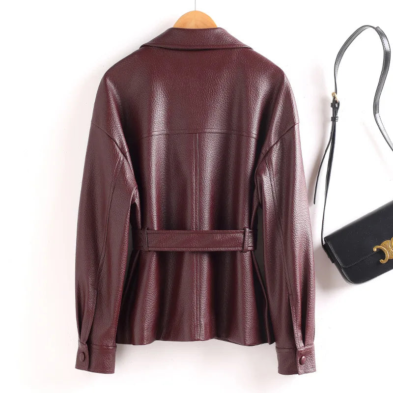 EVELYN SHEEPSKIN LEATHER JACKET