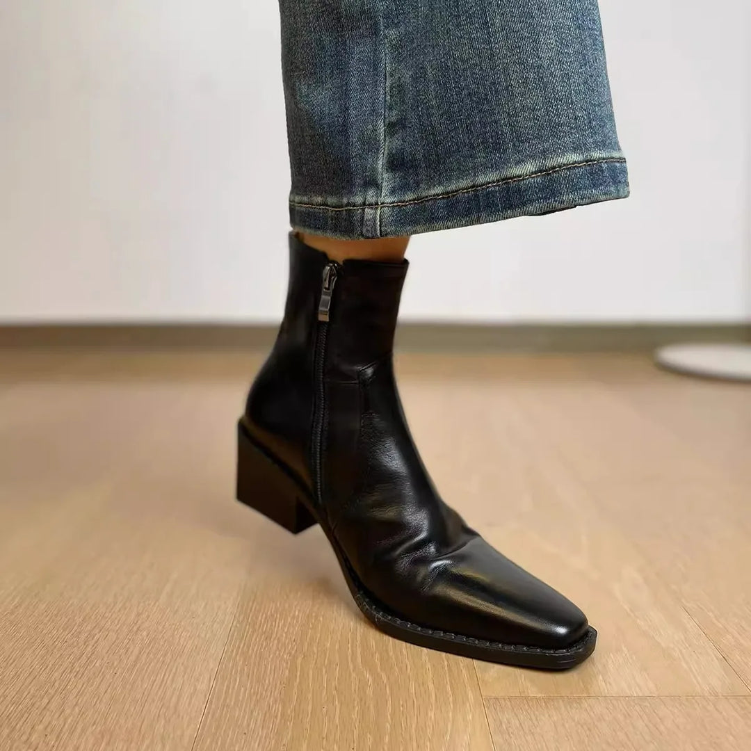 SCARLET ANKLE BOOTS
