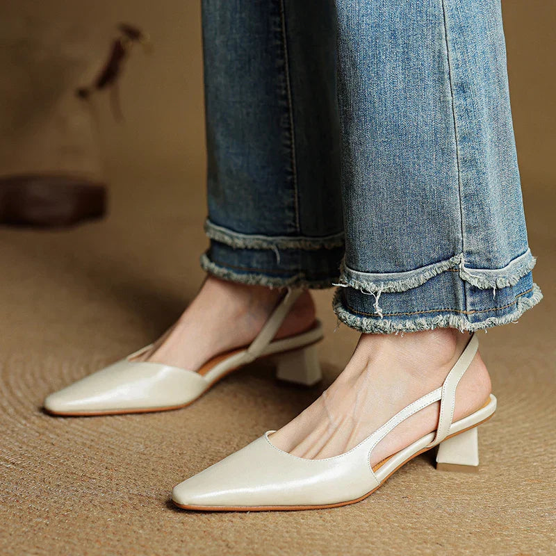 LOREN GENUINE LEATHER HEELS