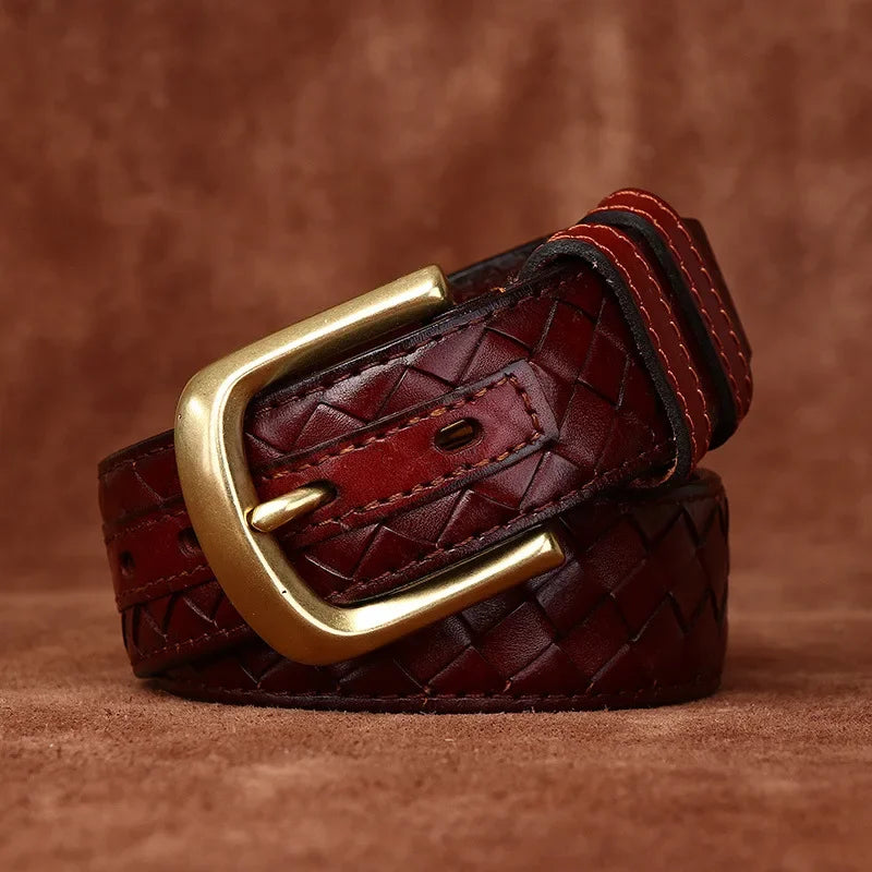 ASHMORE WOVEN LEATHER BELT