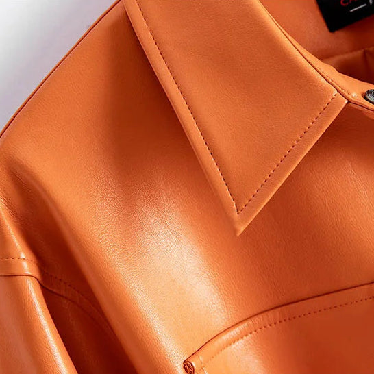 SILVIA LAMBSKIN LEATHER JACKET