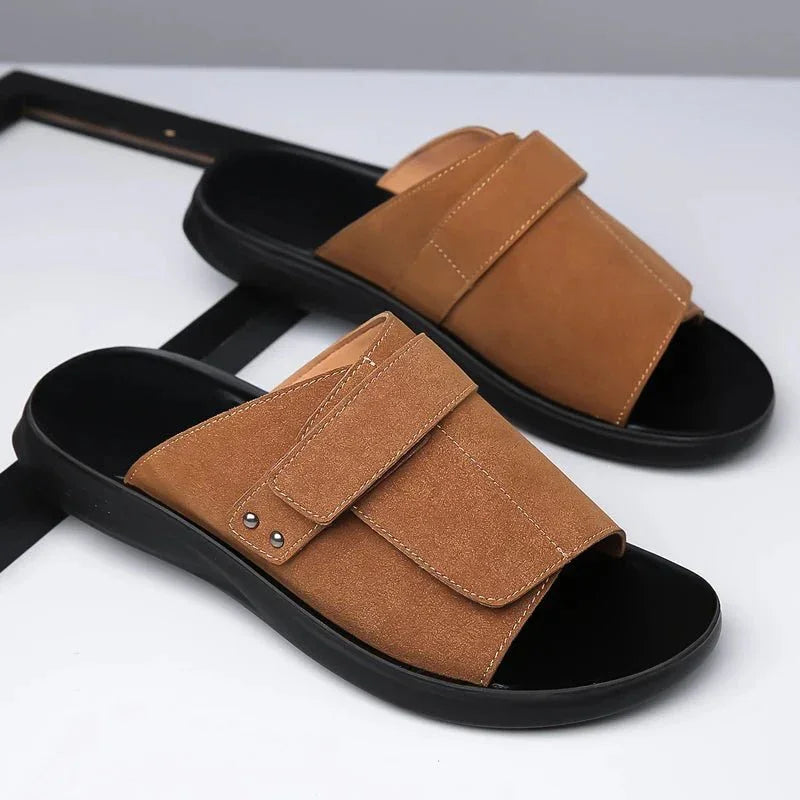 HOMESTEAD SUEDE SLIDES