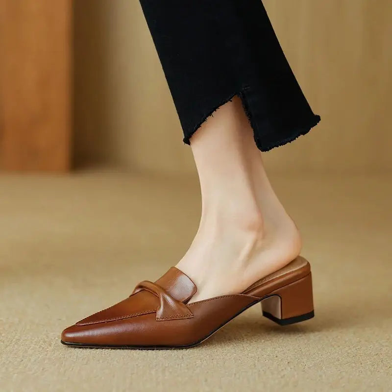 RIVIERA CLASSIC LEATHER MULES