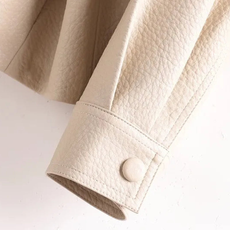 EVELYN SHEEPSKIN LEATHER JACKET