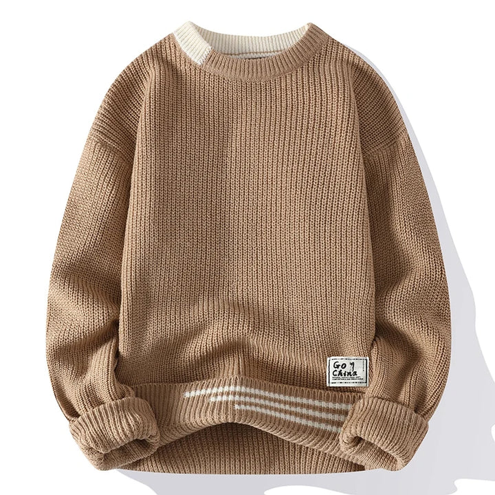 IVORY RIDGE KNIT SWEATER