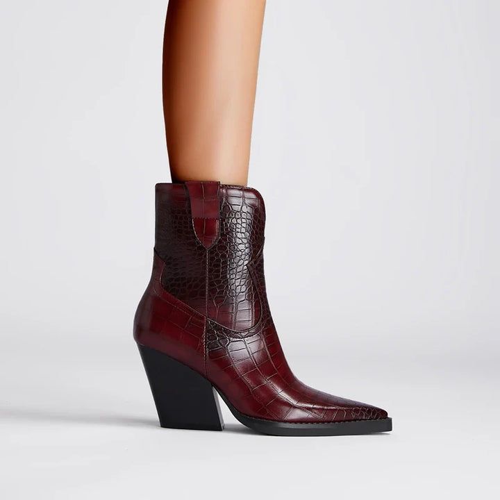 ALISON LEATHER ANKLE BOOTS