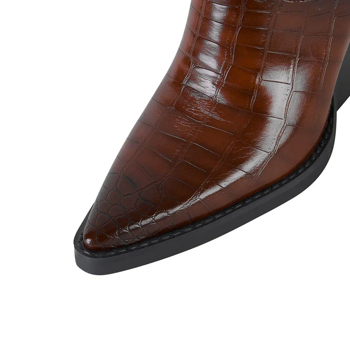 ALISON LEATHER ANKLE BOOTS