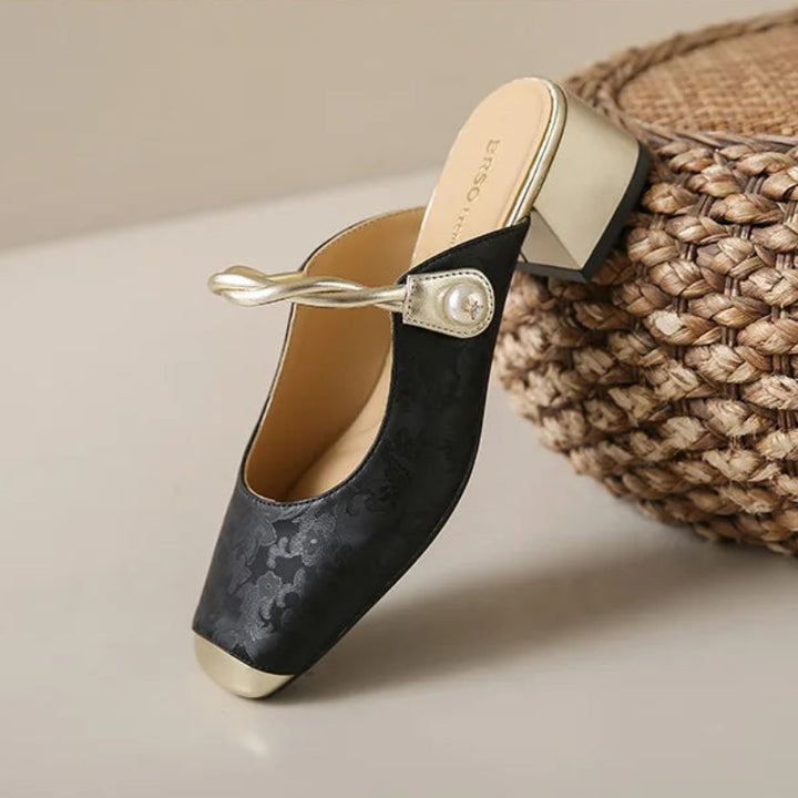ISADORA PEARL STRAP MULES