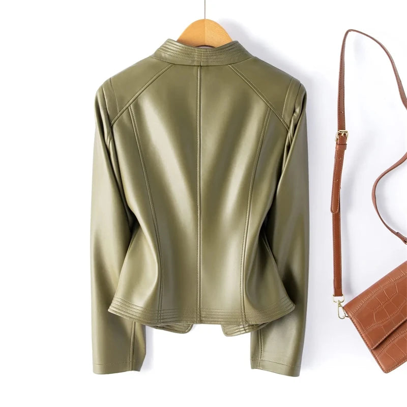 MERLOT LUXE LEATHER JACKET